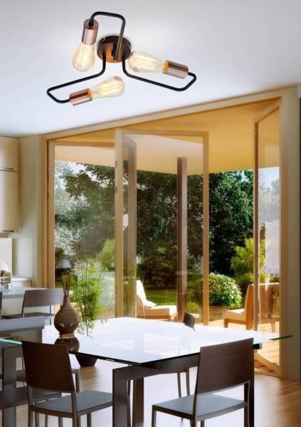 Lampadario a plafone HERPE 3xE27/60W/230V