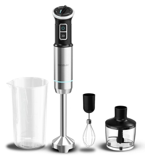 Cecotec Frullatore ad immersione Potenza 1100W con Lame in Titanio e Turbo colore Nero/Inox Power Neutron Cream&Crush - 03912