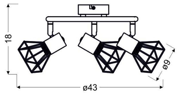Luce Spot VERVE 3xE14/40W/230V