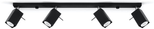 Luce Spot MERIDA 4xGU10/40W/230V nero