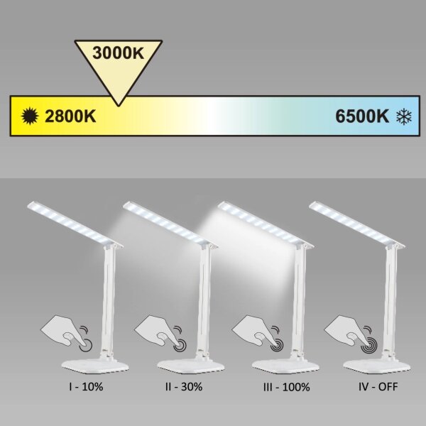 Lampada da tavolo LED dimmerabile con funzione Touch JOWI LED/8W/230V nero