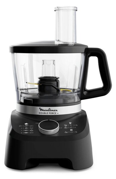 Moulinex Robot da Cucina Multifunzione Capacit Ciotola 3 Litri Potenza 1000 Watt Funzione PULSE colore Nero - FP8318F0 Double Force