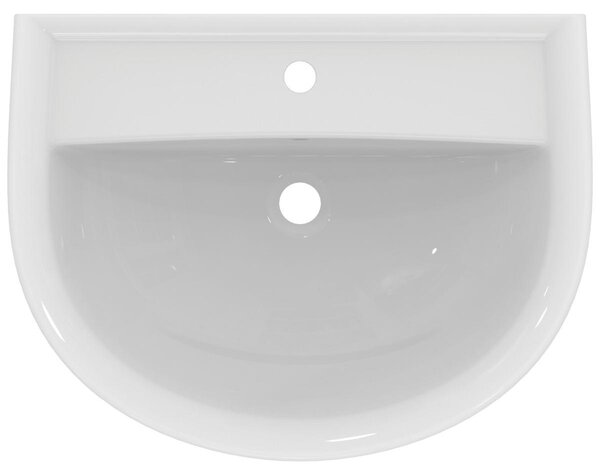 Ideal Standard Eurovit lavabo 650mm, 1 trou pour robinet, avec trop-plein, blanc, W332201, W332201