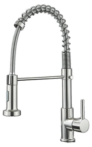 Miscelatore per cucina, monocomando, da montare a incasso, finitura in nichel spazzolato, finitura in nichel spazzolato