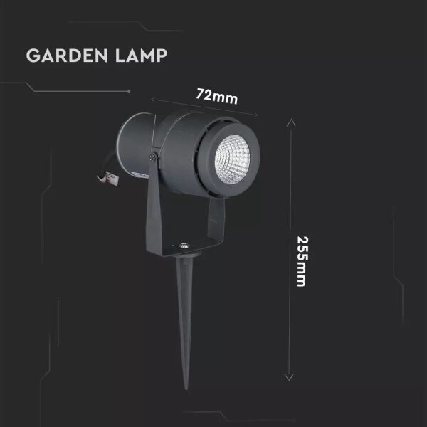 Lampada LED da esterno LED/12W/100-240V IP65 grigio - vetro verde
