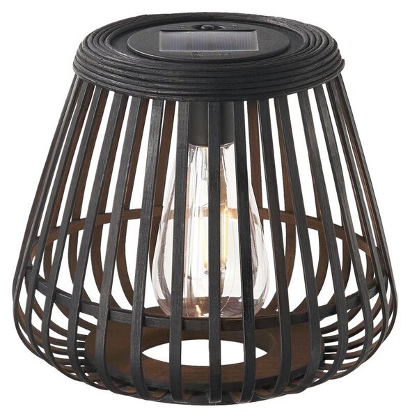 Paulmann, lanterna solare "Sunshine Glimmer", grado di protezione IP44, temperatura di colore 2700K, luminosità 7 lm, colore nero