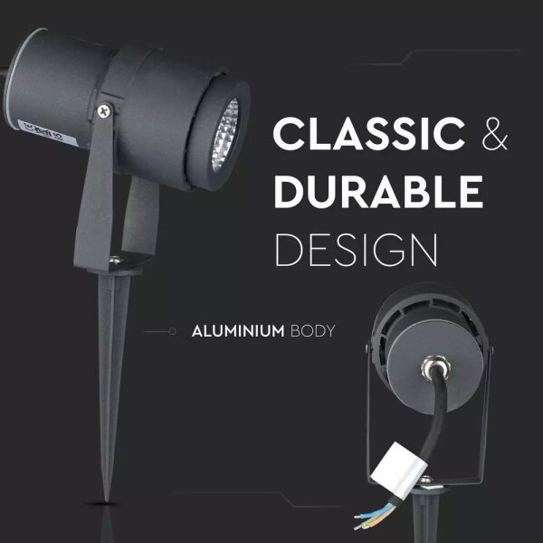 Lampada LED da esterno LED/12W/100-240V IP65 grigio - vetro verde