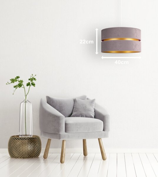 Duolla - Lampadario a sospensione con filo DUO 1xE27/15W/230V diametro 40 cm grigio