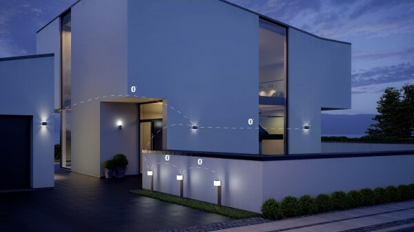 Steinel 055486 - Paletto LED da esterno con sensore CUBO LED/9,5W/230V IP44