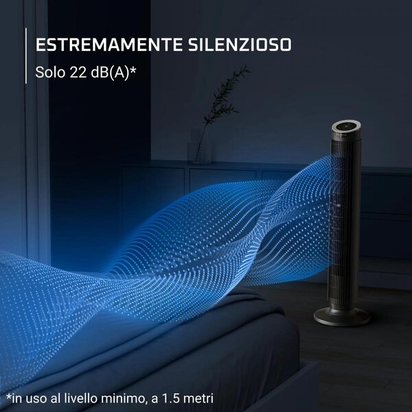 Rowenta Ventilatore a Colonna Torre senza Pale 8 Velocit Oscillante con Telecomando Eole Silence Force - VU7020F0