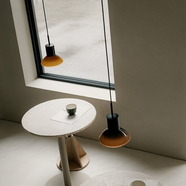 Lampada a sospensione GRUPA, Onda, dimmerabile, Arancione, Soggiorno, Alluminio, Design