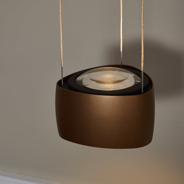 Lampada a sospensione LOOM DESIGN, Air, dimmerabile, Marrone / Ruggine, Soggiorno, Alluminio, Moderno