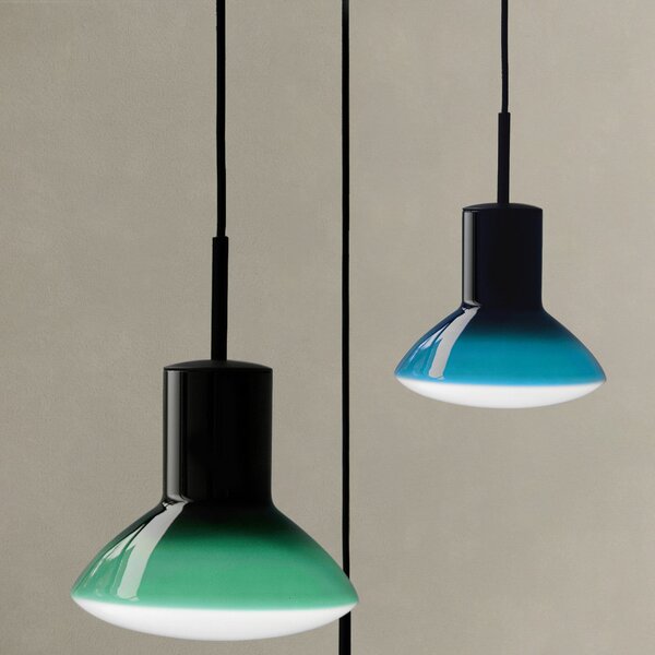 Lampada a sospensione GRUPA, Onda, dimmerabile, Blu, Soggiorno, Alluminio, Design