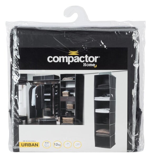 Organizzatore pensile nero con 6 scomparti Indumenti So Urban - Compactor