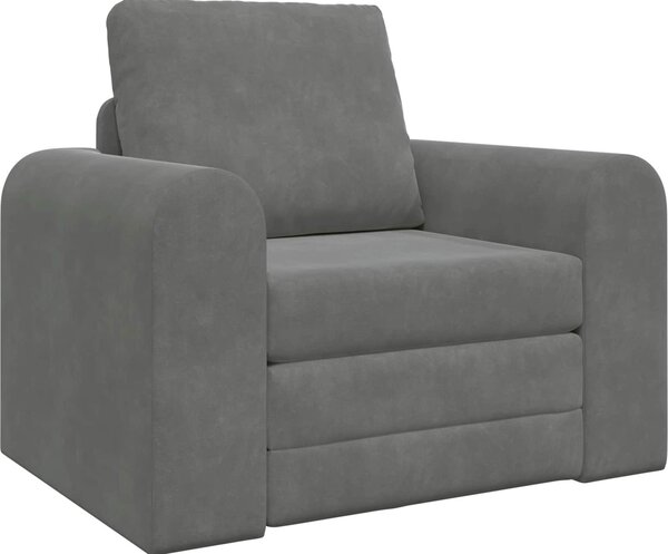 Divano letto Grigio scuro 98 x 71 x 83 cm Velluto