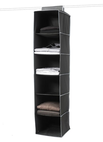 Organizzatore pensile nero con 6 scomparti Indumenti So Urban - Compactor
