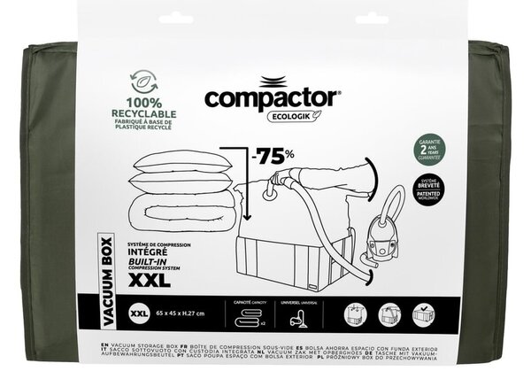 Organizer per vestiti sottovuoto in tessuto 65x45x27 cm Ecologik – Compactor