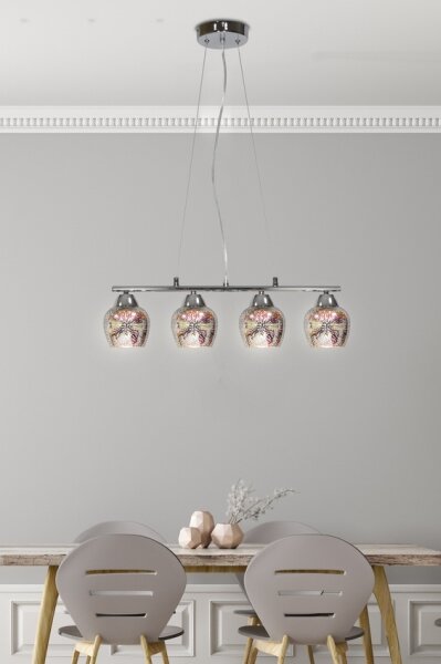 Lampadario a sospensione con filo SIRIUS 4xE27/60W/230V