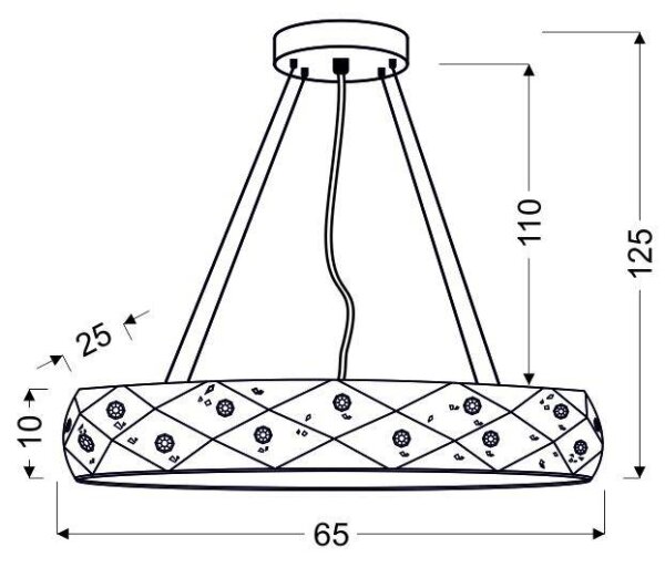 Lampadario a sospensione con filo GLANCE 5xG9/40W/230V