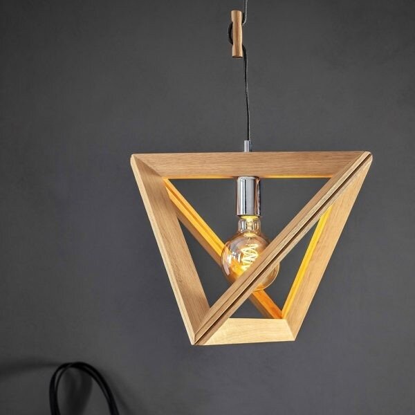 Spot-Light 1271174 - Lampadario a sospensione TRIGONON 1xE27/60W/230V rovere opaco
