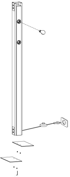 Eglo 43471 - Lampada da terra LAYHAM 4xE27/60W/230V