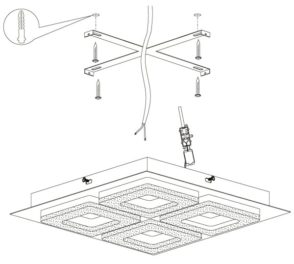 Eglo 99326 - Plafoniera LED FRADELO 4xLED/4W/230V