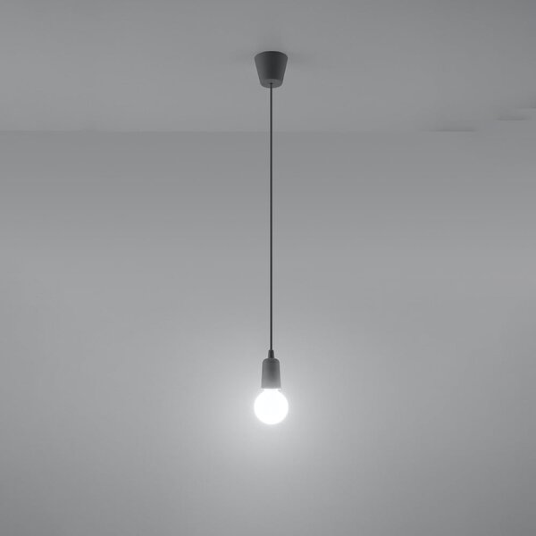Lampada a sospensione grigia ø 5 cm Rene - Sollux
