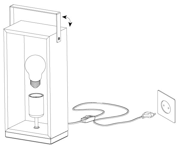 Eglo 43415 - Lampada da tavolo FAMBOROUGH 1xE27/40W/230V