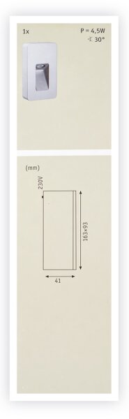 Paulmann 93825 - LED/2,4W IP44 Applique da esterno SPECIAL LINE 230V