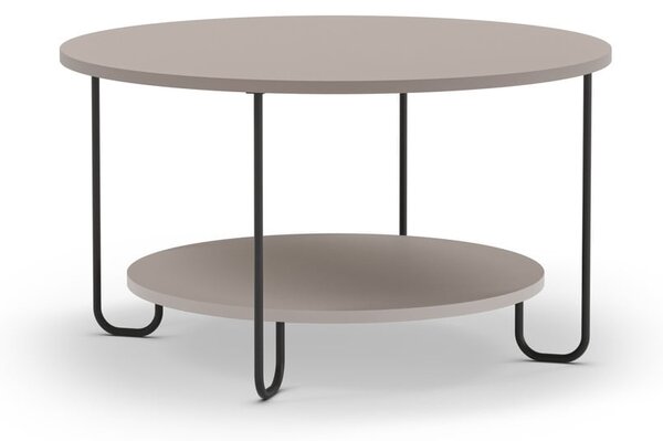Tavolino rotondo grigio ø 80 cm Tonka - Marckeric