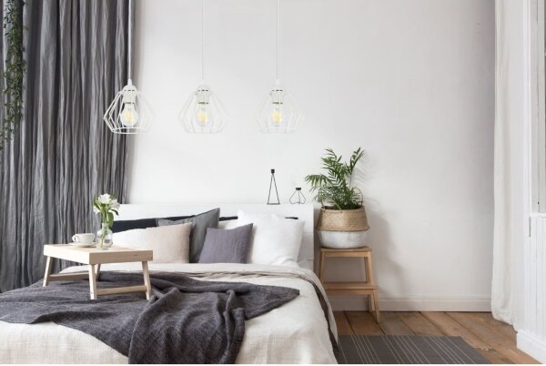 Lampadario a sospensione con filo CEED 3xE27/60W/230V bianco