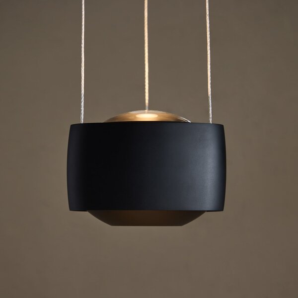 Lampada a sospensione LOOM DESIGN, Air, dimmerabile, Nero, Soggiorno, Alluminio, Moderno