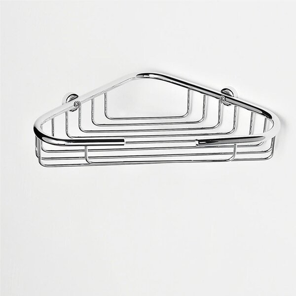 Angolare Doccia fissaggio a viti a un piano cromo 24x20xh6 cm inox lucido bagno galvanico di oltre 22 micron inalterabile nel tempo