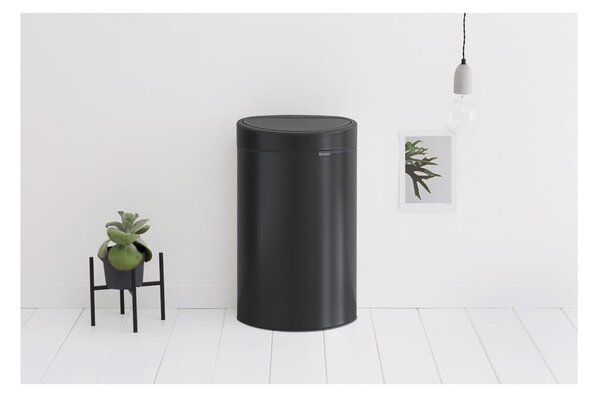 Cestino per la spazzatura in acciaio in nero opaco touch 40 l Touch Bin – Brabantia