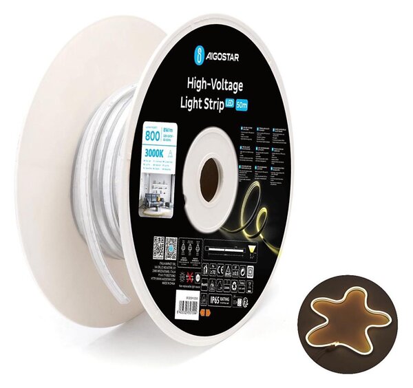 Aigostar - Striscia LED 50m LED/400W/230V 3000K IP65