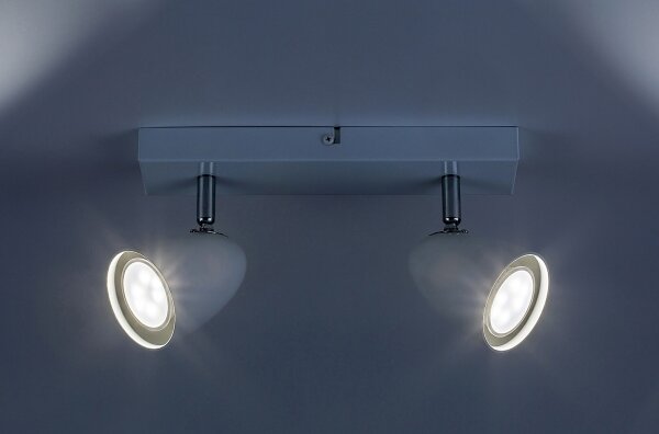 Rabalux 73018 - Faretto PERICO 2xGU10/5W/230V bianco