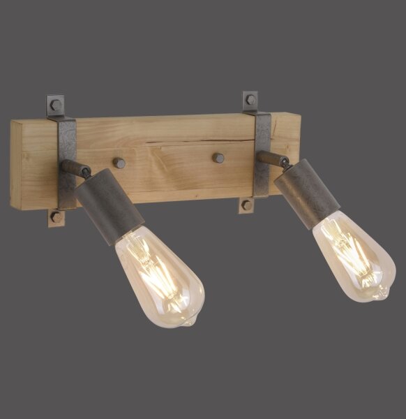 Leuchten Direkt 13472-79 - Luce Spot da parete SLAT 2xE27/40W/230V