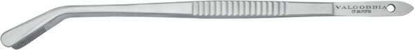Pinza cuoco inox piegata estremit� finali sono curve e disassate 30 cm zigrinatura sulla parte finale antiscivolo