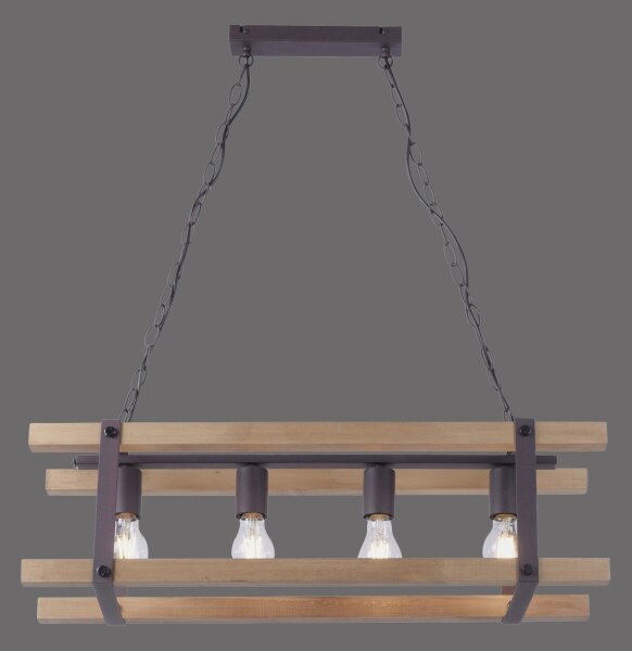 Leuchten Direkt 15684-79 - Lampadario a sospensione con catena EDITH 4xE27/60W/230V