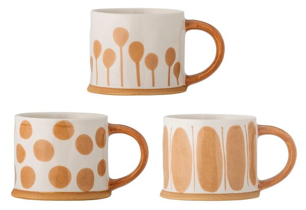 Set di tazze giallo ocra in gres 3 pezzi 450 ml Linora - Bloomingville
