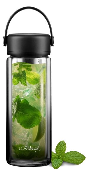 Bottiglia nera in vetro 350 ml Fuori – Vialli Design