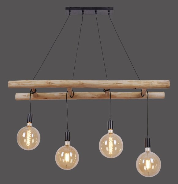 Leuchten Direkt 15025-18 - Lampadario a sospensione con filo EDGAR 4xE27/60W/230V