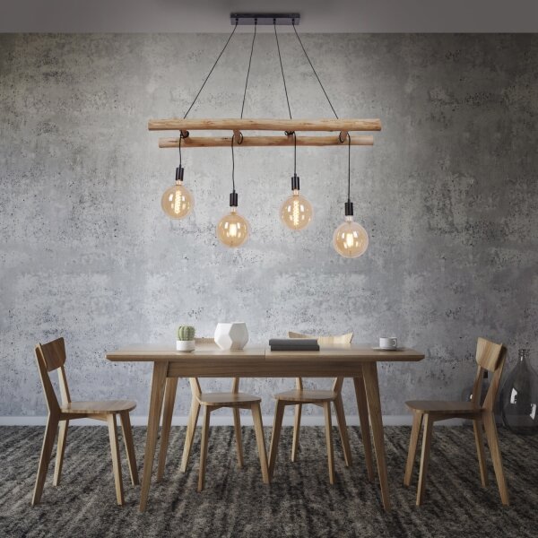 Leuchten Direkt 15025-18 - Lampadario a sospensione con filo EDGAR 4xE27/60W/230V