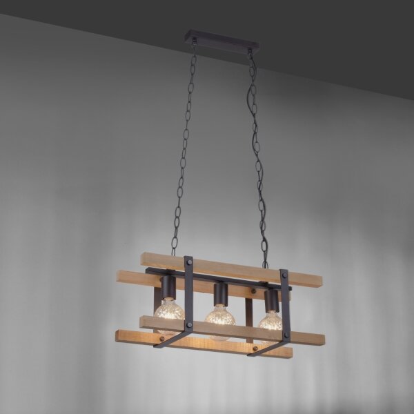 Leuchten Direkt 15683-79 - Lampadario a sospensione con catena EDITH 3xE27/60W/230V