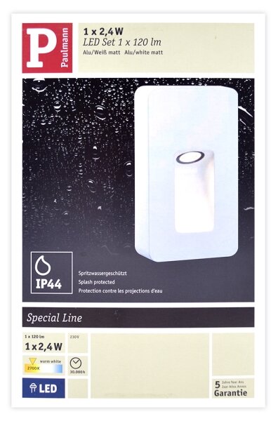 Paulmann 93809 - LED/2,4W IP44 Applique da esterno SPECIAL LINE 230V