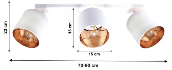 Luce Spot SOFIA 3xE27/60W/230V bianco