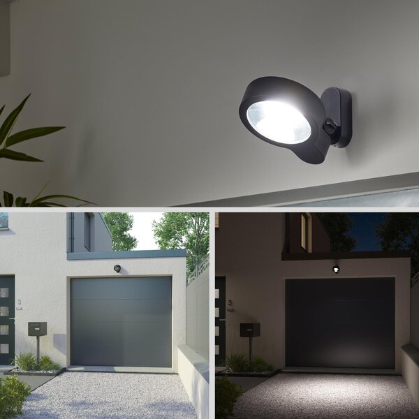 Faro da esterno Foggy in alluminio, nero, Modulo LED 30W IP65 INSPIRE