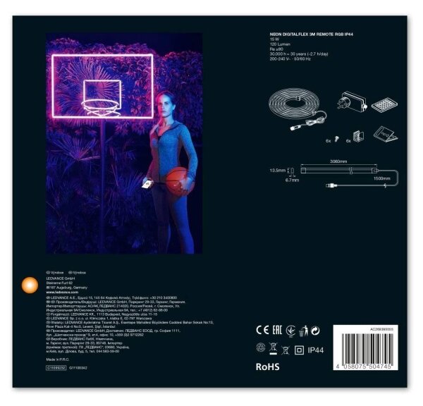 Ledvance - Striscia LED RGB per esterno SMART+ FLEX 3m LED/15W/230V IP44 wi-fi