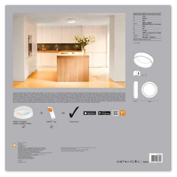Ledvance - Plafoniera LED dimmerabile SMART+ CYLINDER LED/24W/230V Wi-Fi