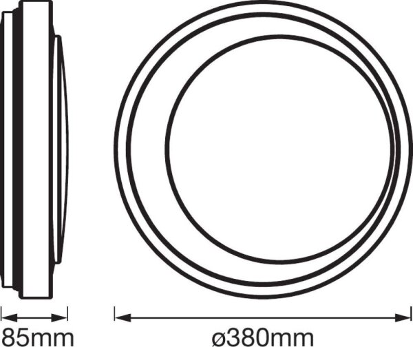 Ledvance - Plafoniera LED dimmerabile SMART+ MOON LED/24W/230V Wi-Fi